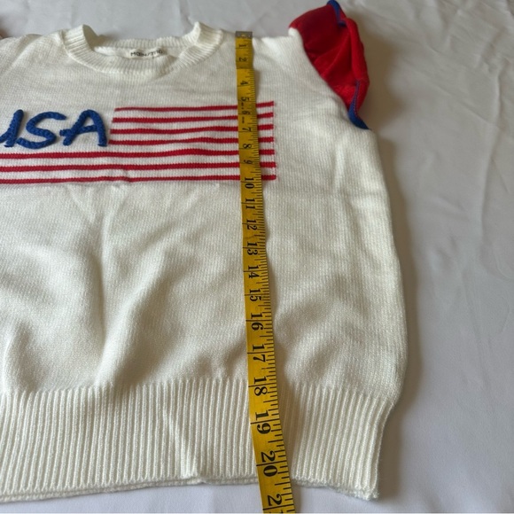 Main Strip Red and White Crew Neck Sweaters - Picture 7 of 9